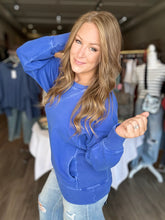 Load image into Gallery viewer, Bright Blue Pocket Pullover