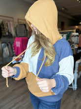 Load image into Gallery viewer, Tan Tri Color Thermal Hoodie
