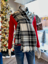 Load image into Gallery viewer, White Mint Flannel Blanket Scarf