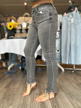 Load image into Gallery viewer, Flying Monkey Black High Rise Button Fly Skinny Jeans