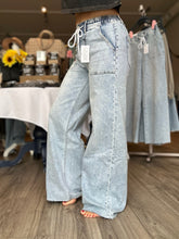 Load image into Gallery viewer, Flying Monkey High Rise Drawstring Wide Leg Jeans