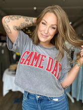 Load image into Gallery viewer, Grey Puff Game Day Washed Tee