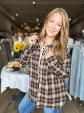 Load image into Gallery viewer, Chocolate Plaid Button Down Long Sleeve