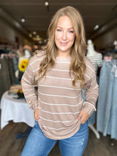 Load image into Gallery viewer, Mocha Stripe Long Sleeve