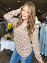 Load image into Gallery viewer, Mocha Stripe Long Sleeve
