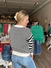 Load image into Gallery viewer, Checkered Sweater Cardigan