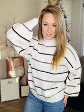 Load image into Gallery viewer, Cream Multi Stripe Sweater