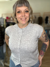 Load image into Gallery viewer, Grey Sleeveless Sweater Cardigan