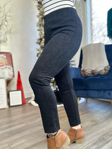 Black Sparkle Knit Leggings