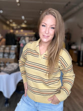 Load image into Gallery viewer, Dijon Yellow Striped Sweater