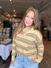 Load image into Gallery viewer, Dijon Yellow Striped Sweater