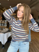 Load image into Gallery viewer, Slate Multi Stripe Sweater