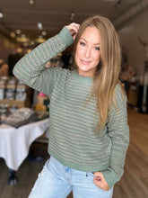 Load image into Gallery viewer, Jade Striped Waffle Knit Sweater
