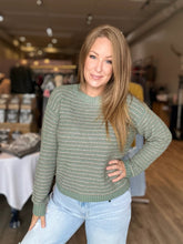 Load image into Gallery viewer, Jade Striped Waffle Knit Sweater
