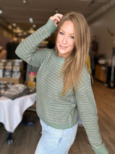 Load image into Gallery viewer, Jade Striped Waffle Knit Sweater