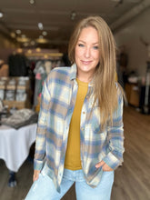 Load image into Gallery viewer, Blue Vintage Plaid Shirt