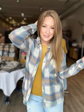 Load image into Gallery viewer, Blue Vintage Plaid Shirt