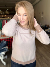 Load image into Gallery viewer, Taupe Reverse Stitch Long Sleeve Top