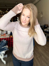 Load image into Gallery viewer, Taupe Reverse Stitch Long Sleeve Top