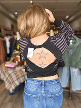 Load image into Gallery viewer, Black Striped Long Sleeve Top