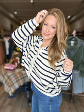 Load image into Gallery viewer, Cream Striped Button Front Cardigan
