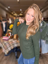 Load image into Gallery viewer, Forest Green Soft Knit Sweater
