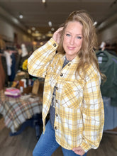 Load image into Gallery viewer, Yellow Collared Plaid Shacket
