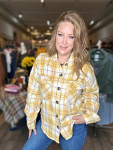 Load image into Gallery viewer, Yellow Collared Plaid Shacket