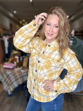 Load image into Gallery viewer, Yellow Collared Plaid Shacket