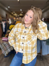 Load image into Gallery viewer, Yellow Collared Plaid Shacket