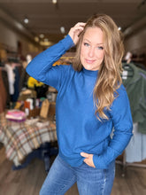 Load image into Gallery viewer, Blue Mock Neck Sweater