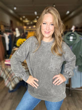 Load image into Gallery viewer, Ash Black Washed Sweatshirt
