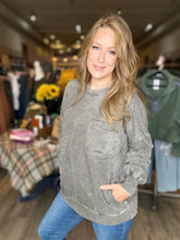 Load image into Gallery viewer, Ash Black Washed Sweatshirt