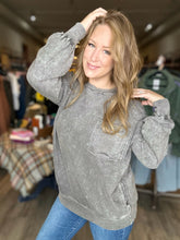 Load image into Gallery viewer, Ash Black Washed Sweatshirt