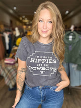 Load image into Gallery viewer, Charcoal Hippies Graphic Tee
