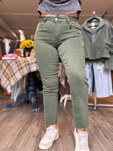 Load image into Gallery viewer, Olive Acid Wash Straight Leg Pants