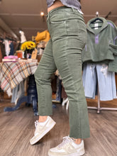 Load image into Gallery viewer, Olive Acid Wash Straight Leg Pants