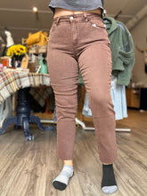 Load image into Gallery viewer, Brown Acid Wash Straight Leg Pants
