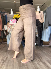 Load image into Gallery viewer, Truffle Suede Wide Leg Pants