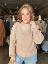 Load image into Gallery viewer, Taupe Ribbed Knit Sweater
