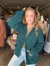 Load image into Gallery viewer, Emerald Green Chenille Cardigan