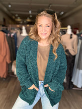 Load image into Gallery viewer, Emerald Green Chenille Cardigan