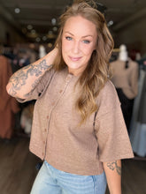 Load image into Gallery viewer, Taupe Drop Shoulder Cardigan