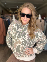 Load image into Gallery viewer, Beige Printed  Snap Button Pullover