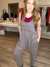 Load image into Gallery viewer, Charcoal Sleeveless Jumpsuit