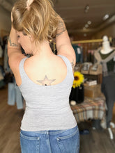 Load image into Gallery viewer, Heather Grey Layered V-Neck Tank