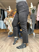 Load image into Gallery viewer, Black Washed High Waist Denim Pants