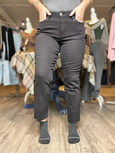 Load image into Gallery viewer, Black Washed High Waist Denim Pants