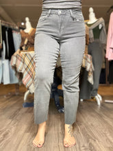 Load image into Gallery viewer, Grey Washed High Waist Denim Pants
