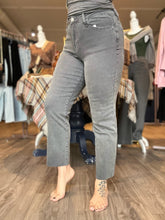 Load image into Gallery viewer, Grey Washed High Waist Denim Pants